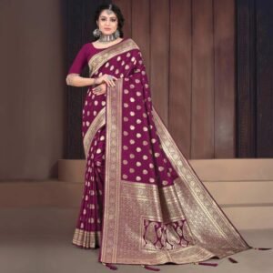 Benarosi Silk Saree Maroon
