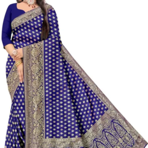 Benarosi Silk Saree Royal Blue