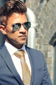 Gold night party dress